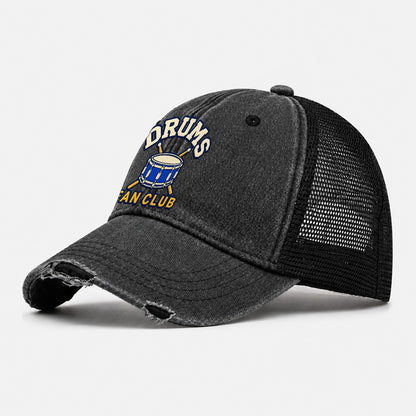Drums Fan Club Washed Trucker Hat – Black