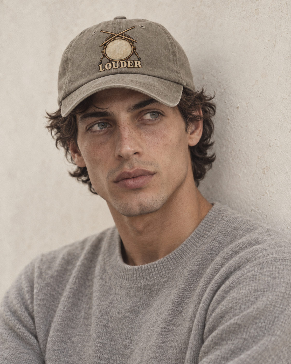 Model wearing the cap