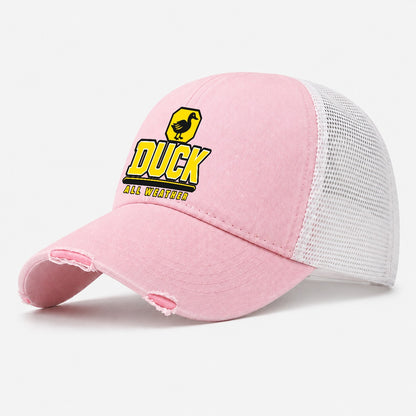 Duck All Weather Heavy Duty Washed Trucker Hat – Light Pink