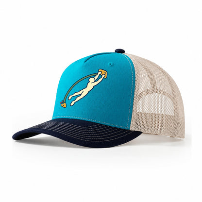 Dyno Apex Position Rock Climbing Trucker Hat – Teal Navy