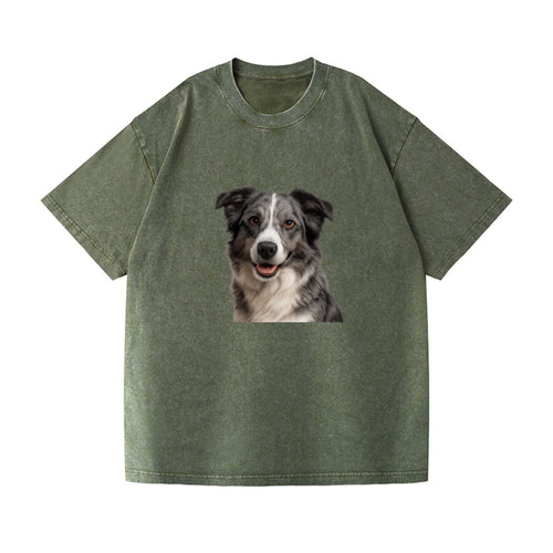 Blue Merle Border Collie Agile Mind Vintage T-shirt