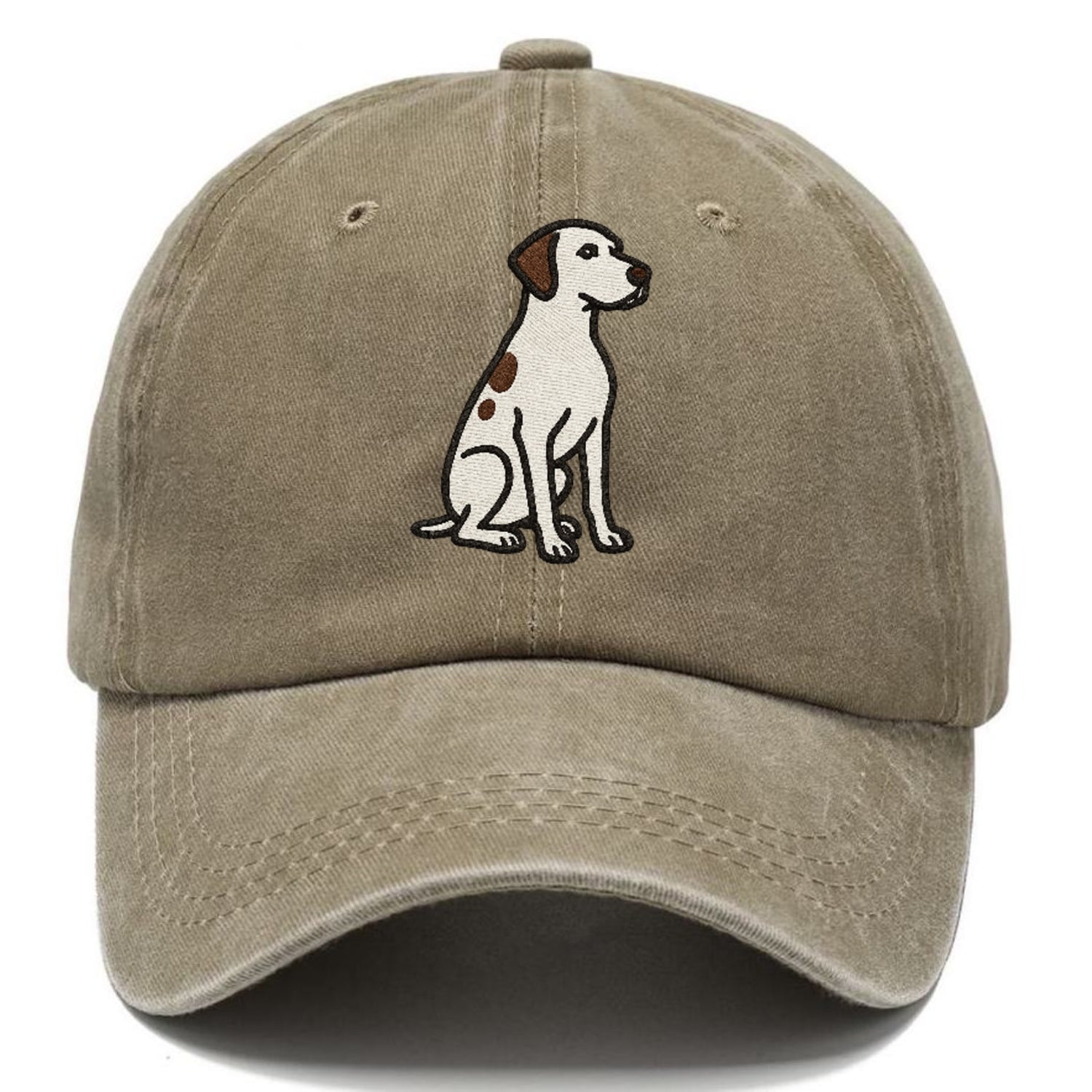 pointer-white-liver-spots-sitting-pose-loyal-spirit Hat