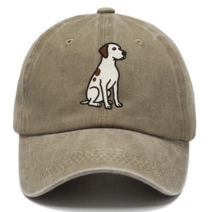 pointer-white-liver-spots-sitting-pose-loyal-spirit Hat