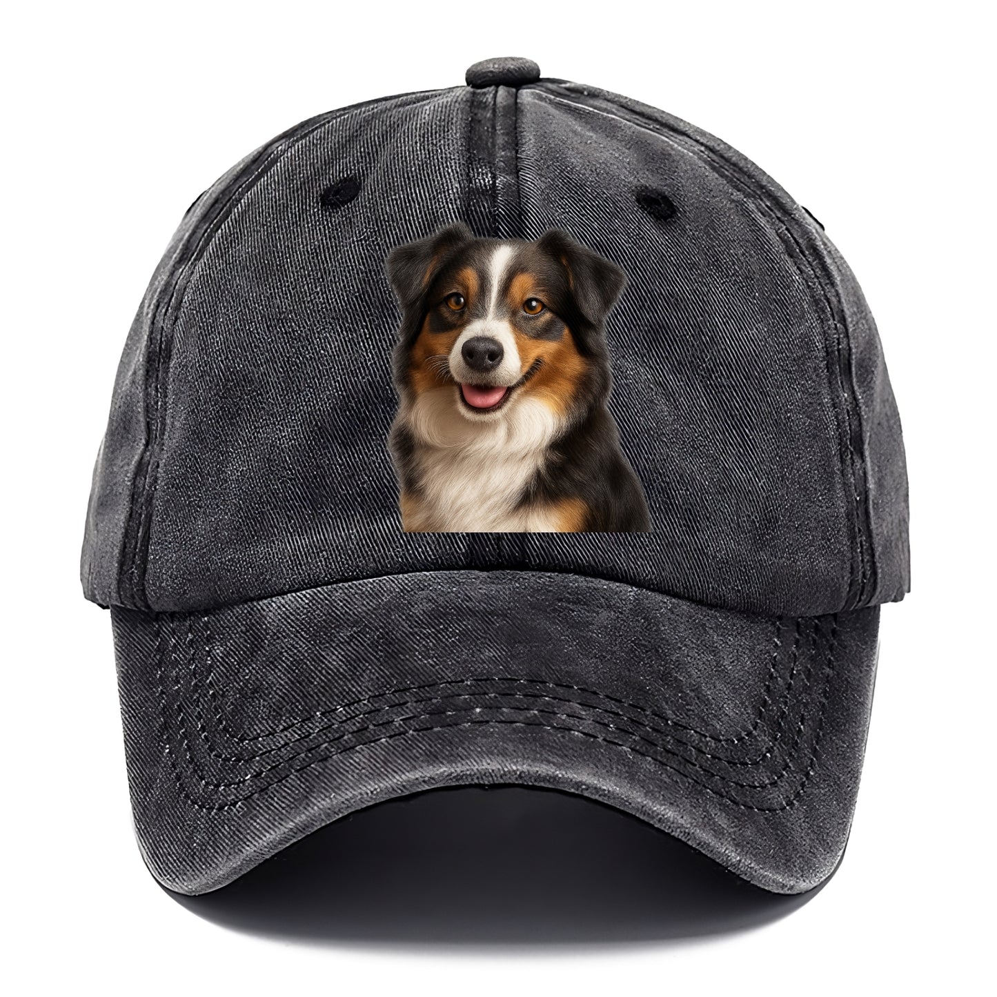 mini australian shepherd portrait design Hat