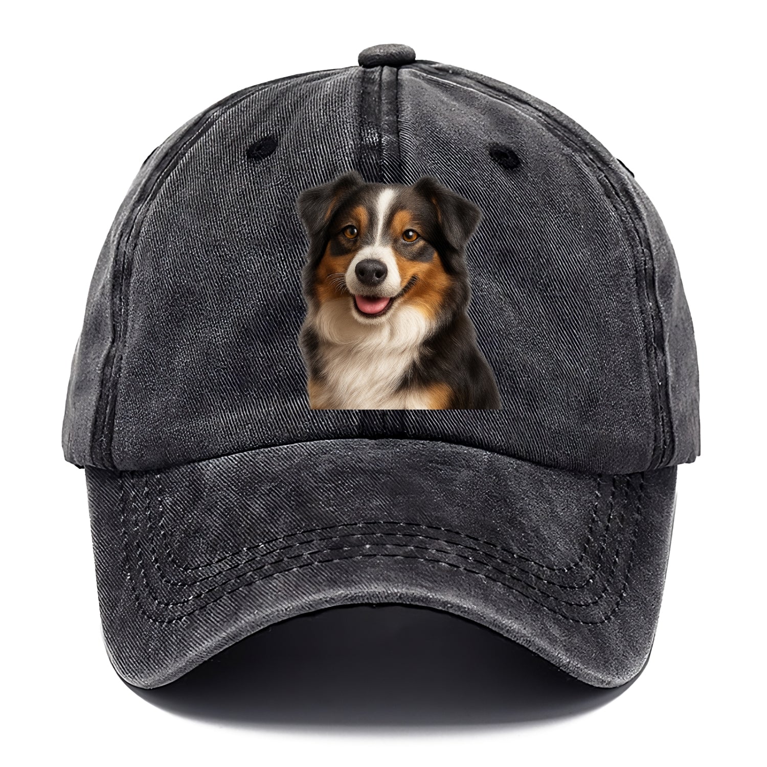 mini australian shepherd portrait design Hat