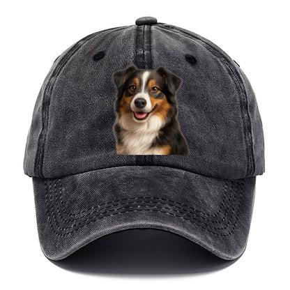 mini australian shepherd portrait design Hat