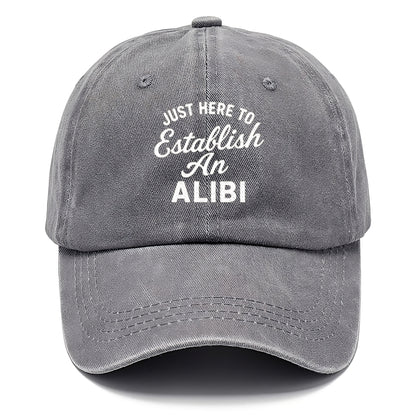 establishing an alibi hat design Hat
