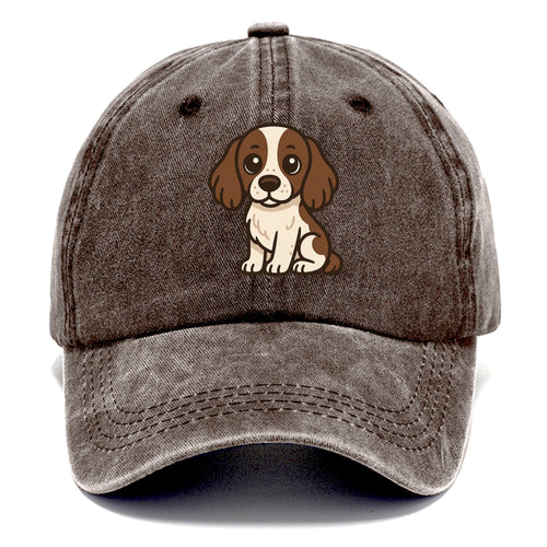 English Springer Spaniel Liver And White Sitting Pose Portrait Design Classic Cap