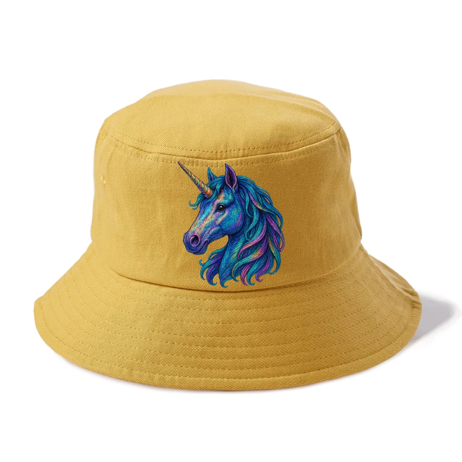 rainbow unicorn head artistic illustration Hat