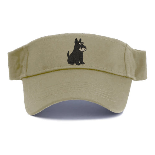 Scottish Terrier Black Sitting Pose Visor