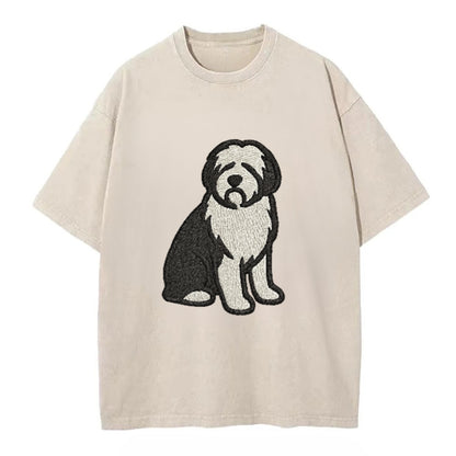 Old English Sheepdog Black And White Pose Hat