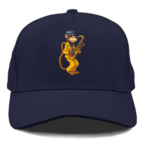 Monkey Playing Saxophone Cap