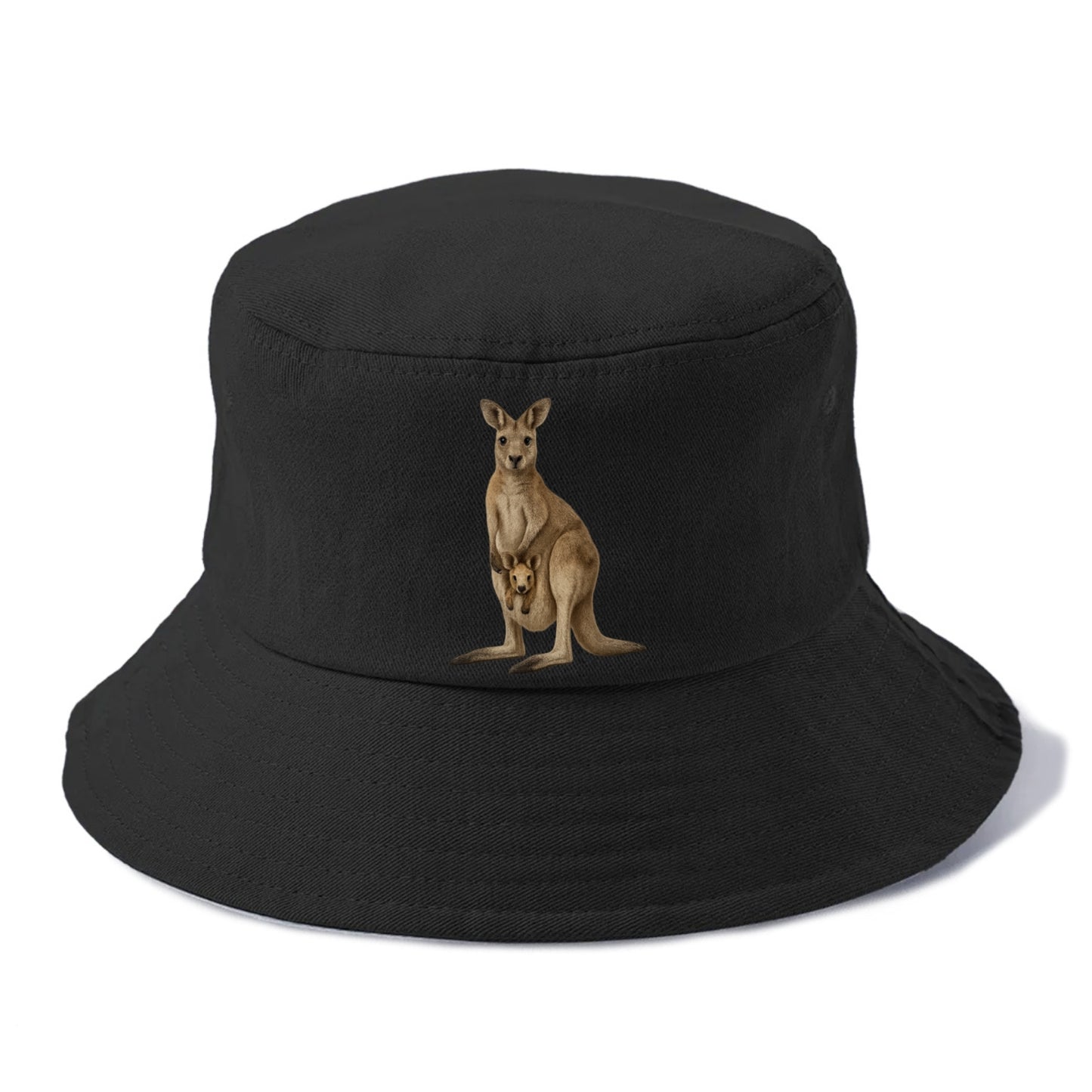kangaroo mother and baby portrait Hat