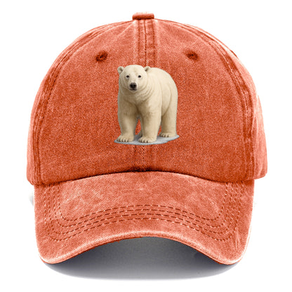 majestic polar bear front portrait Hat