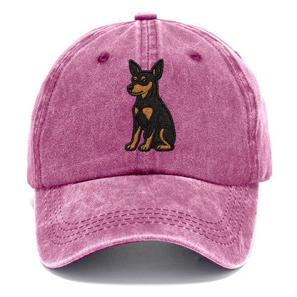 miniature-pinscher-black-tan-regal-poise Hat