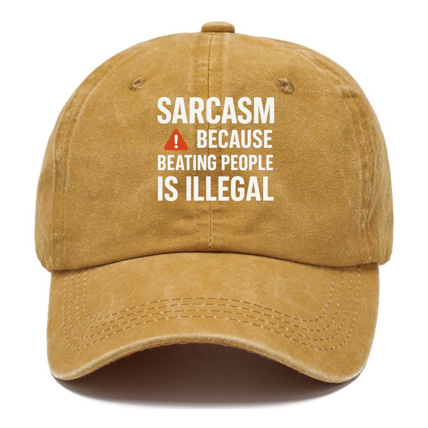 sarcasm because beating people Hat