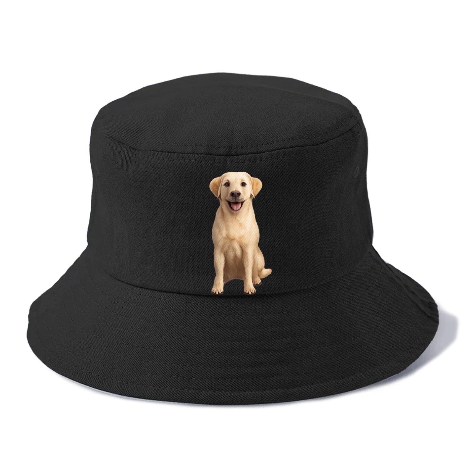 golden labrador puppy digital art Hat