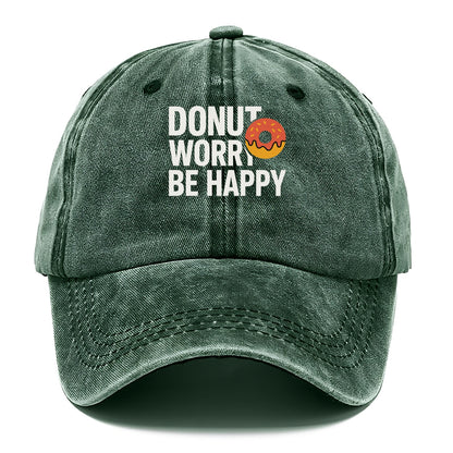 donut worry be happy Hat