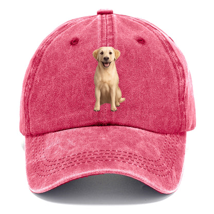 golden labrador puppy digital art Hat