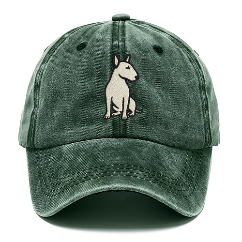 Miniature Bull Terrier White Pose Classic Cap