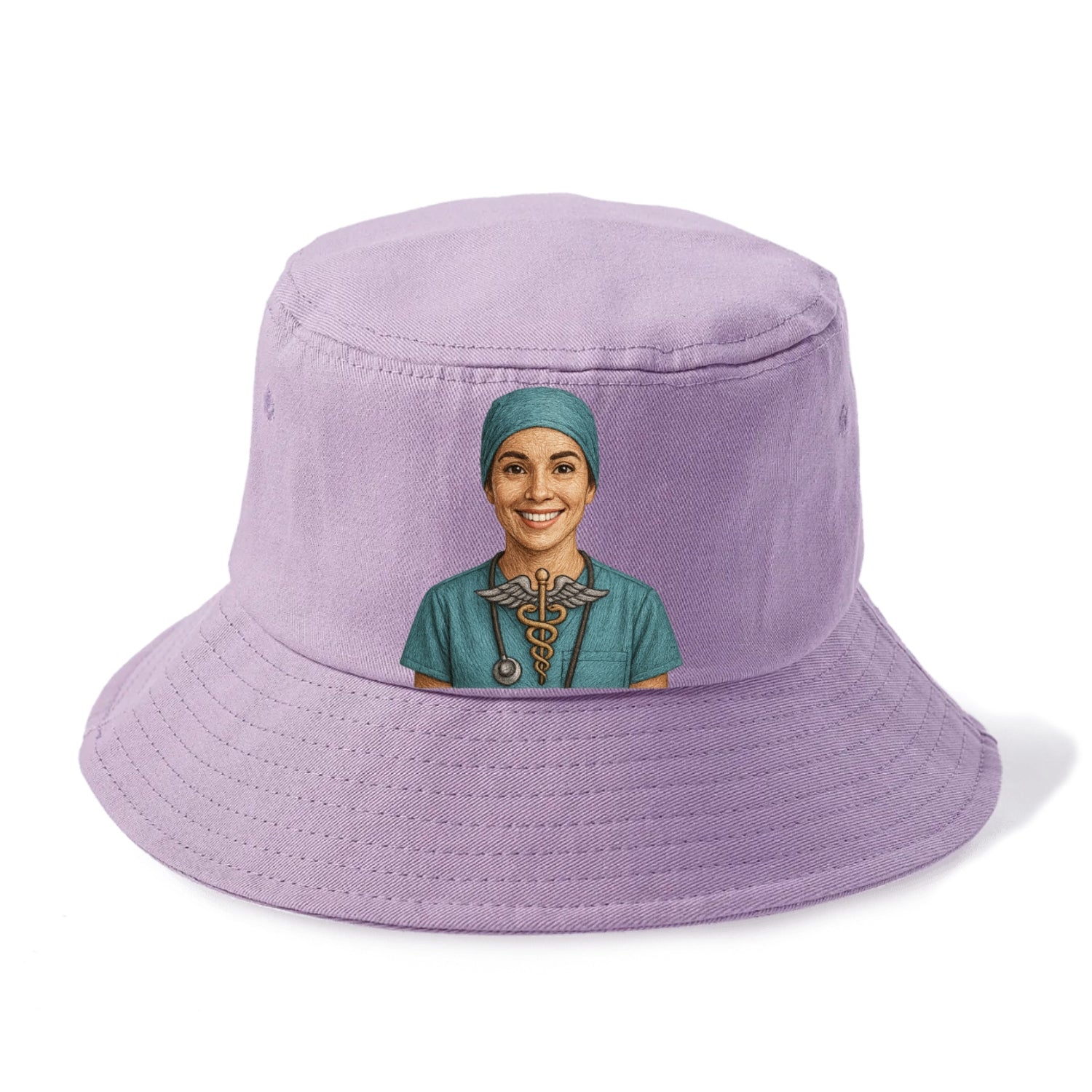 smiling doctor with caduceus art Hat