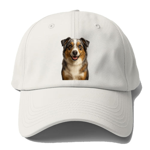 Blue Merle Australian Shepherd Portrait Design Baseball Cap For Big Heads