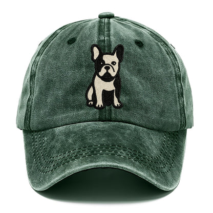 French Bulldog Black And White Tuxedo Pose Hat