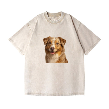 red merle australian shepherd portrait design Hat