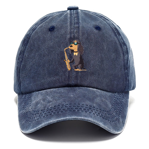 Dog Playing Saxophone Classic Cap