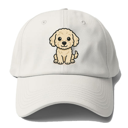 labradoodle curly cream sitting pose portrait design Hat