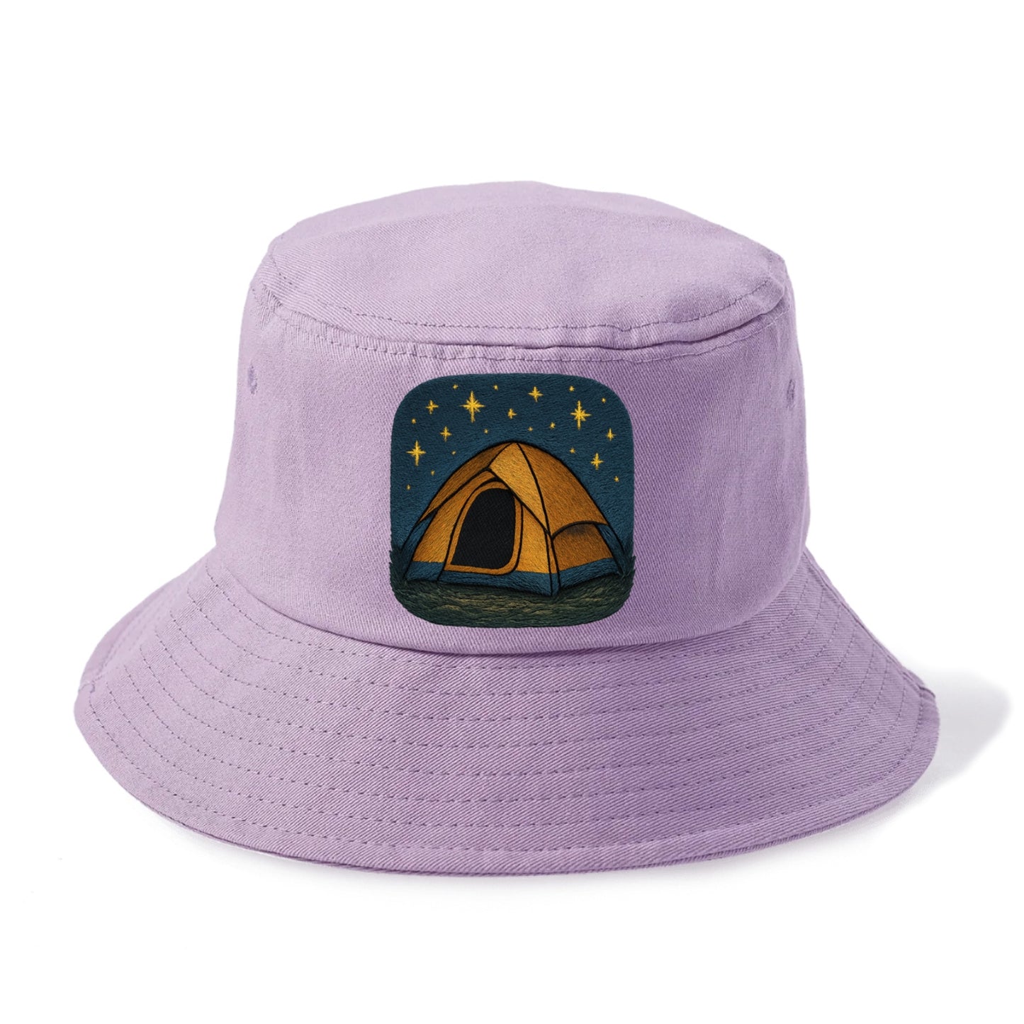 starlit tent under night sky Hat