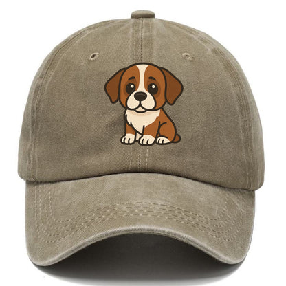 saint bernard brown and white sitting pose with gentle expression portrait design Hat
