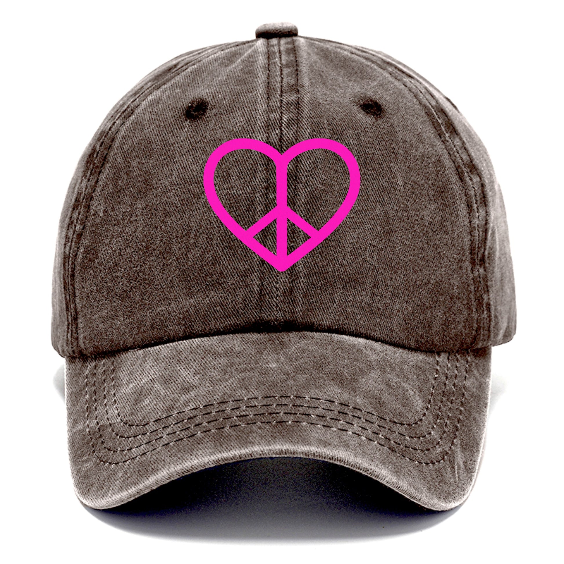Retro 80s Heart Peace Sign Hat