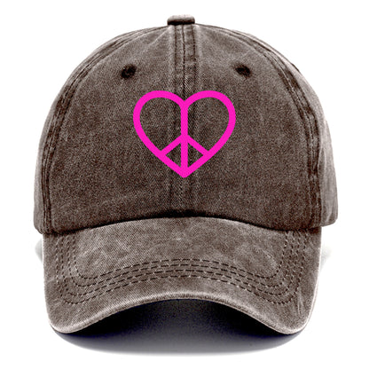 Retro 80s Heart Peace Sign Hat