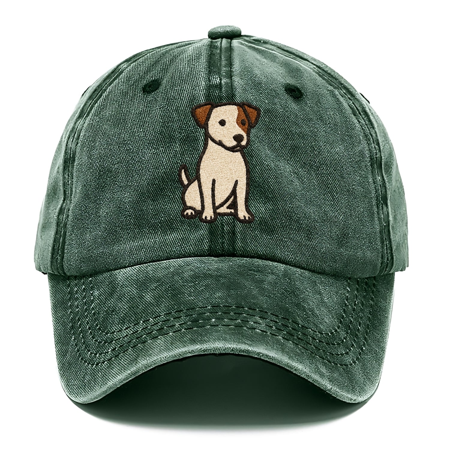 Jack Russell Terrier White With Brown Patches Pose Hat