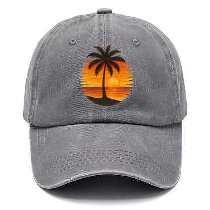 sunset palms paradise Hat