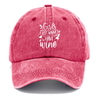 girls just wanna have wine Hat