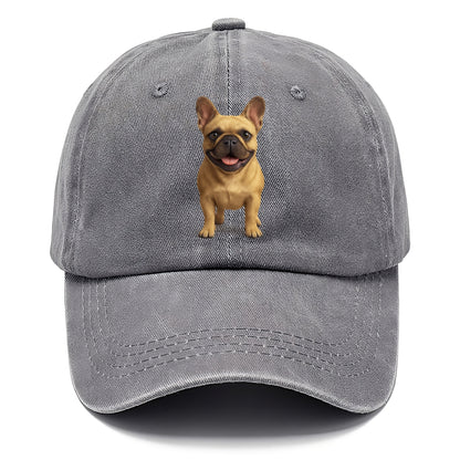 smiling french bulldog portrait hat design Hat