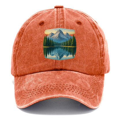 mountain lake reflections Hat