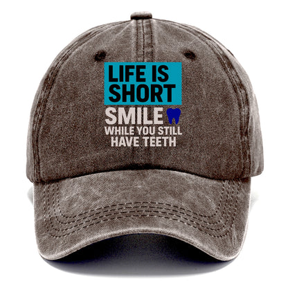 life short smile while Hat