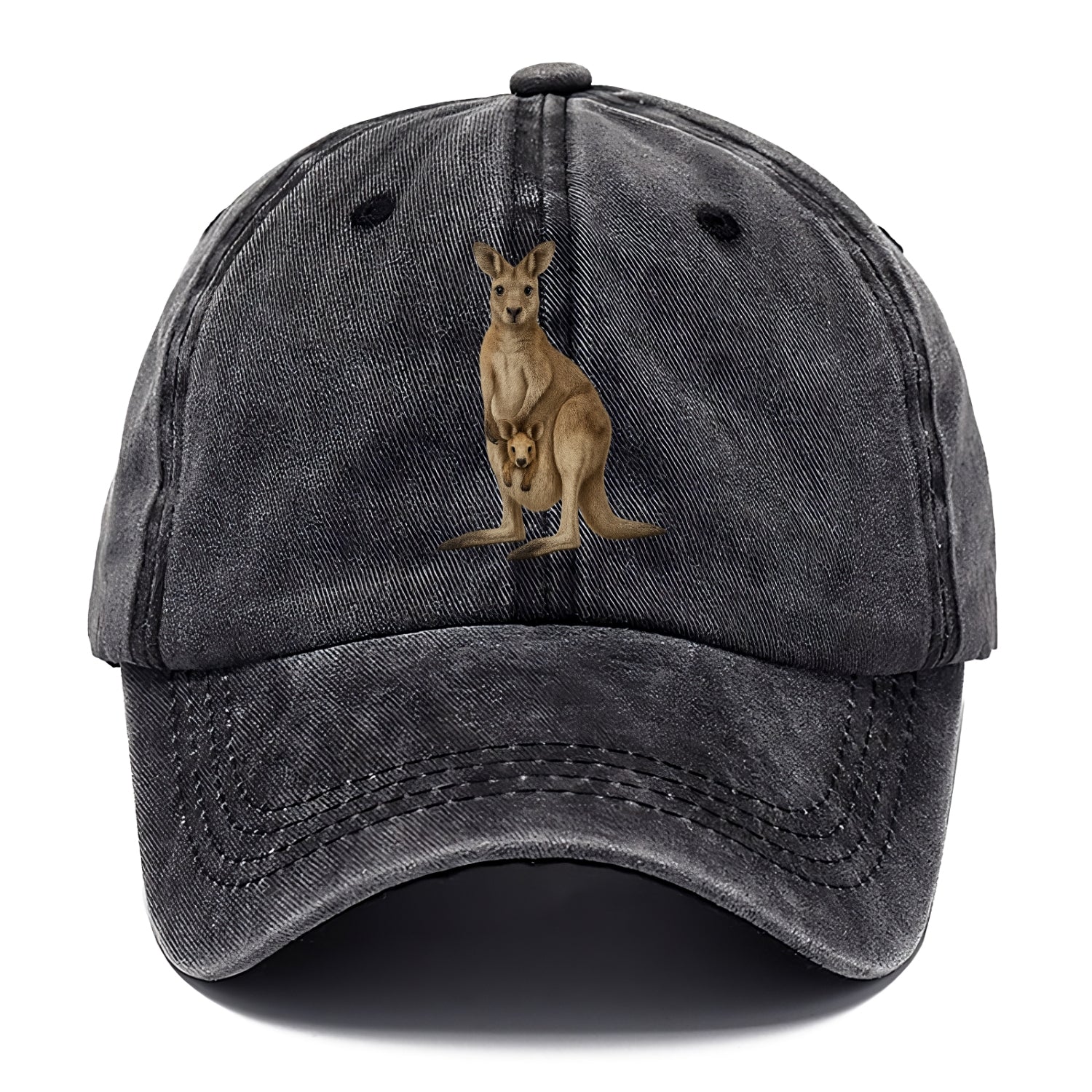 realistic kangaroo mother and joey Hat