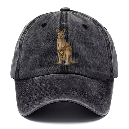 realistic kangaroo mother and joey Hat