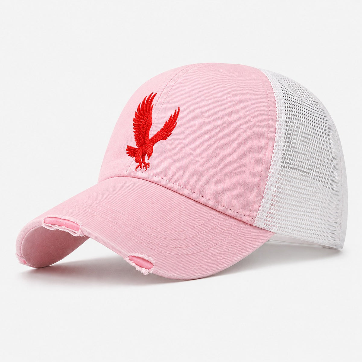 Eagle Talon Dive Micro Motion Mark Washed Trucker Hat – Light Pink