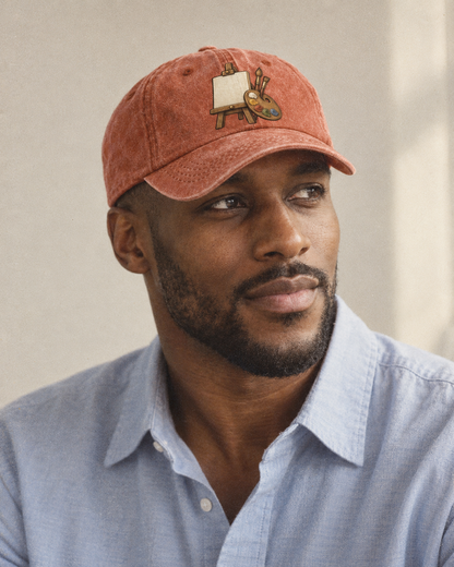 Model wearing the cap
