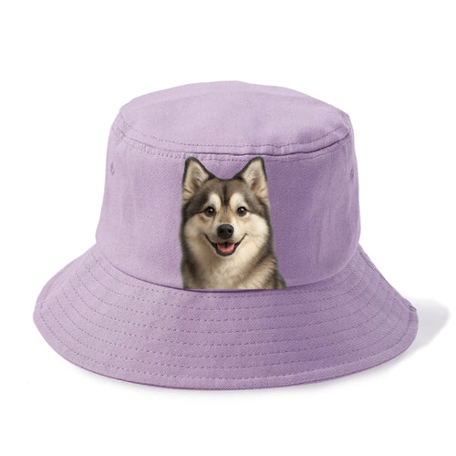 Pomsky Portrait Design Bucket Hat
