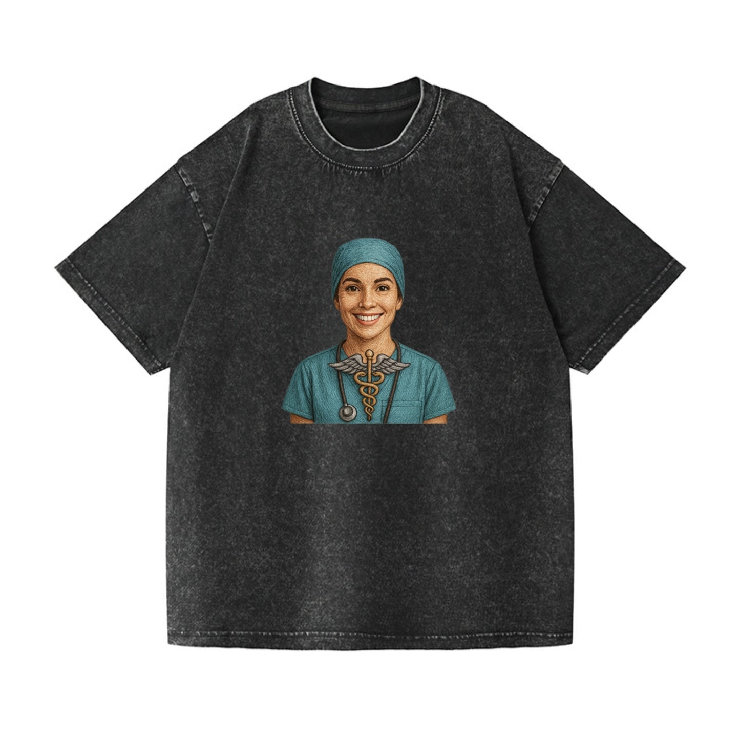 smiling doctor with caduceus art Hat
