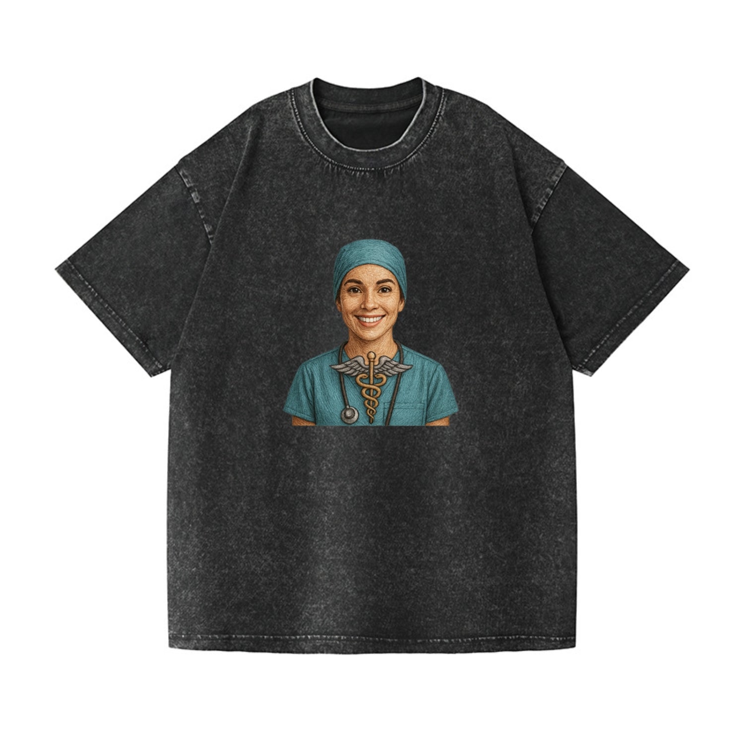 smiling doctor with caduceus art Hat
