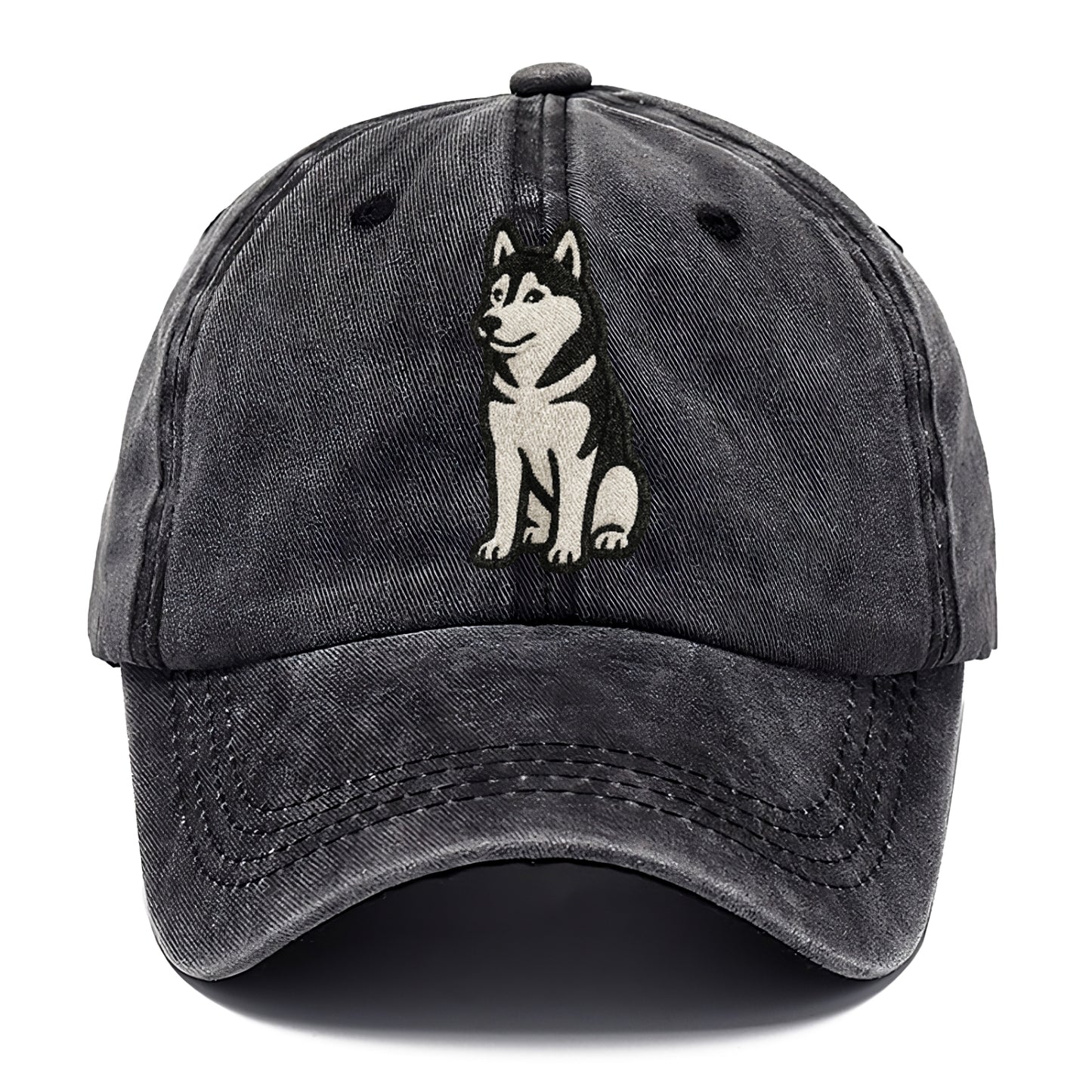 siberian-husky-black-white-loyal-spirit Hat