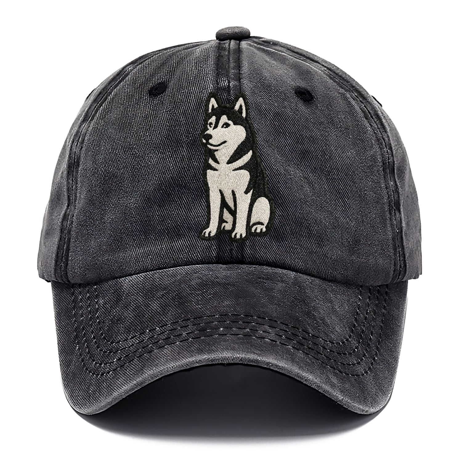 siberian-husky-black-white-loyal-spirit Hat