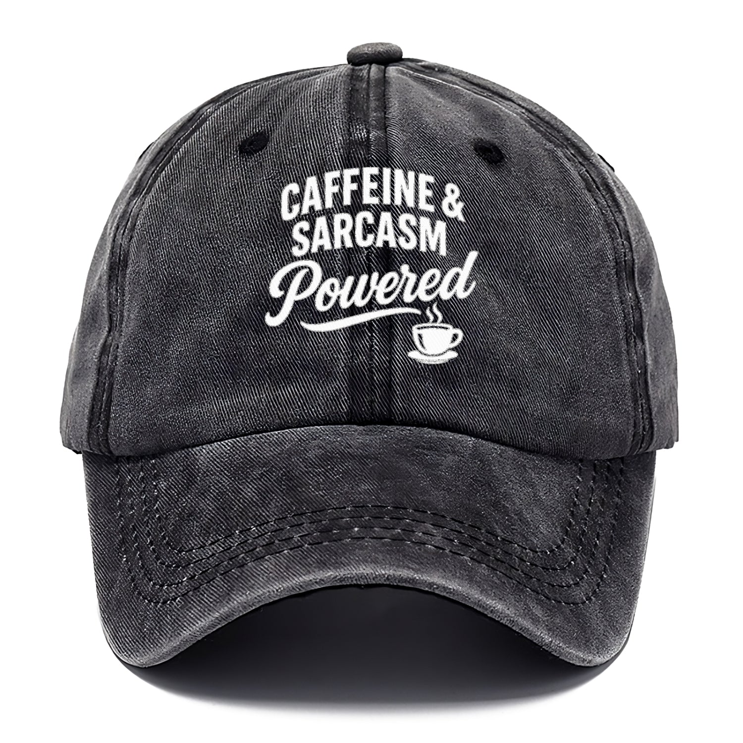 caffeine and sarcasm powered design Hat